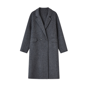 【呢好系列大衣】indicia标记2025冬季新款翻领设计长款毛呢DY285