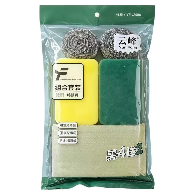 6件套不锈钢钢丝球厨房去污套装