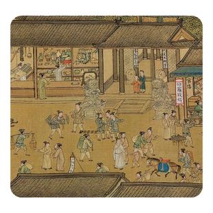 明代仇英画张择端《清明上河图》全景图高清原大复制临摹挂画长卷