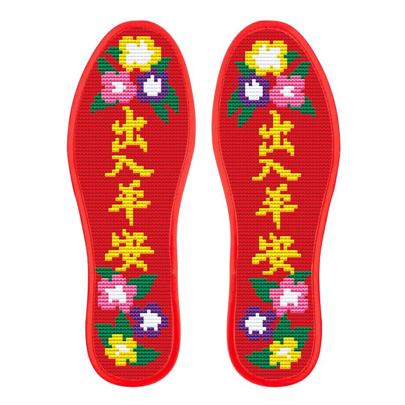 十字绣鞋垫新款手工2025年绣花全棉精品新品七层棉布高级半成品