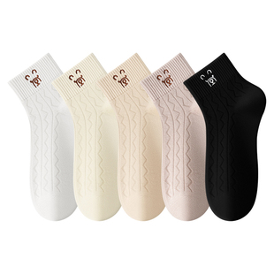 袜子女士夏季薄款短袜纯棉无骨甜美短筒袜2026新款爆款春秋中筒袜