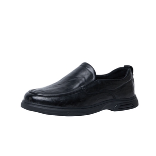 商场同款百田森厚底皮鞋男软底舒适上班男鞋2025新款一脚蹬公务鞋