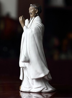 石湾娃娃陶瓷人物雕塑诸葛亮孔明中式家居客厅书房装饰三国礼品