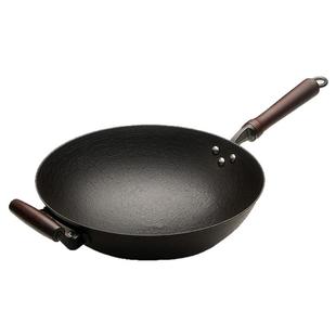 江油传统生铁锅宏江龟纹锅大师匠铸款炒菜锅无涂层家用炒锅不粘锅