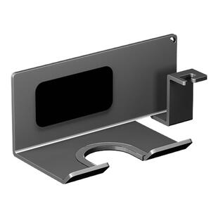 不锈钢吹风机置物架支架免打孔卫生间电吹风挂浴室壁挂式收纳架子