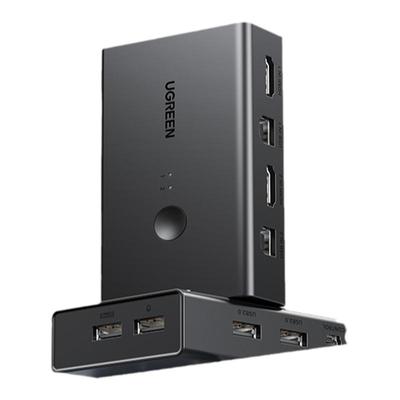 绿联kvm切换器2进1出hdmi切屏器