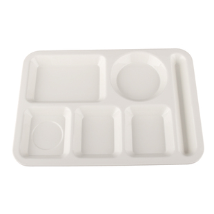 日月A5料美耐皿塑料餐具 酒店餐厅自助餐盘 分格快餐盘子盖饭6014