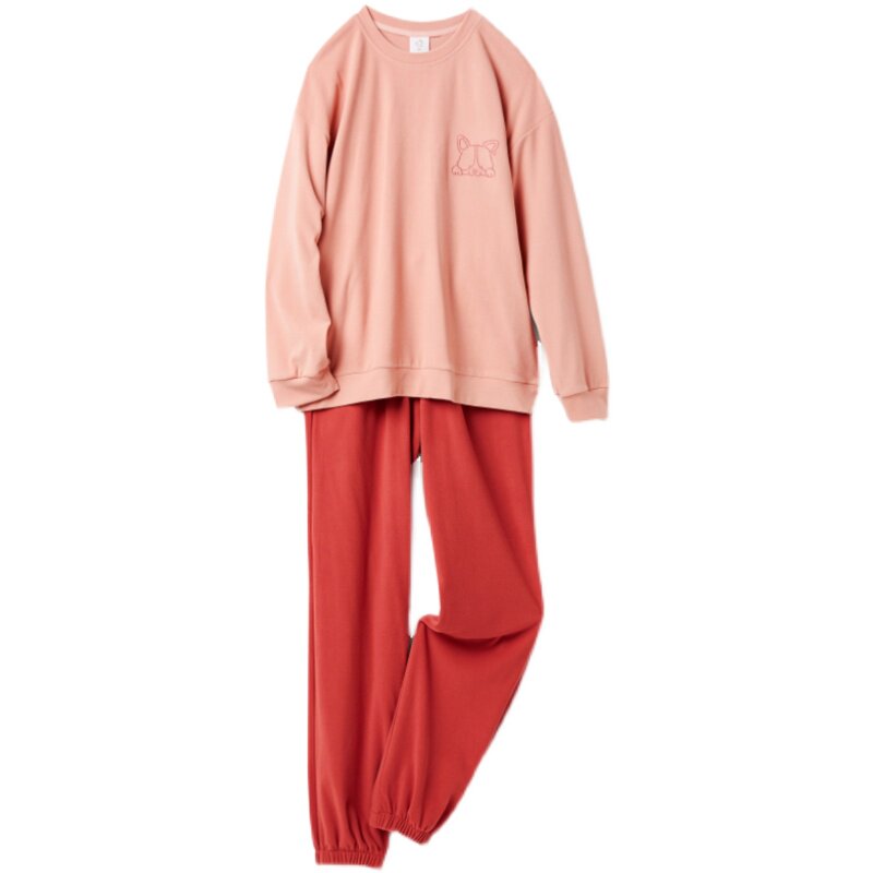 男士秋季加绒情侣中厚家居服