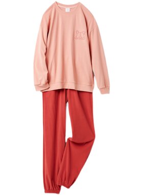 男士秋季加绒情侣中厚家居服