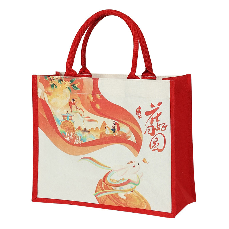 帆布袋定制logo中秋节