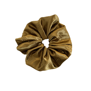 月夜鎏金~新中式提花方巾大肠发圈女高级感头饰超大方形发绳新款