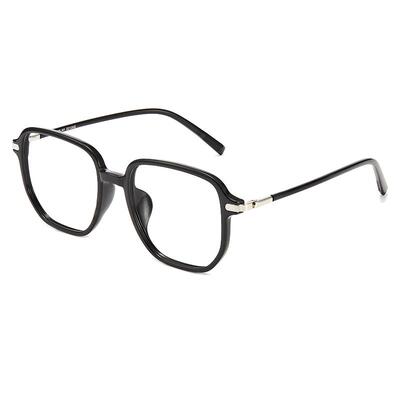 目戏素颜黑框眼镜可选防蓝光镜片