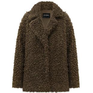 [底价清仓]COCOBELLA质感泰迪卷毛绒外套气质颗粒绒毛茸大衣SC525