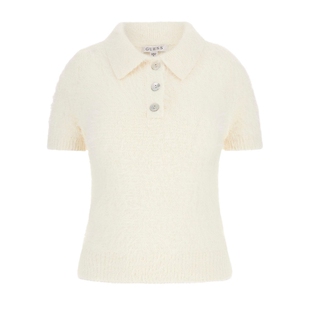 GUESS女士气质正肩polo领短袖针织衫-W4BR0HZ3BH0
