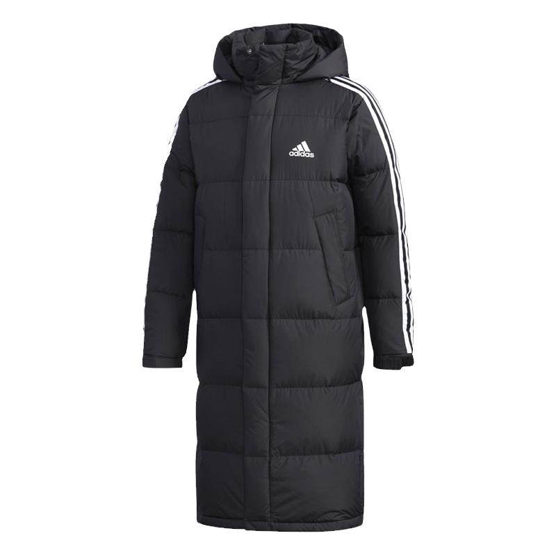 adidas阿迪达斯男女三条纹外套运动过膝长款羽绒服 IT8713 IT8714