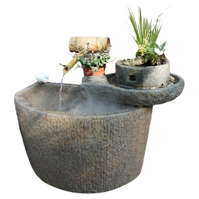 水磨坊流水摆件院子造景鱼池水缸