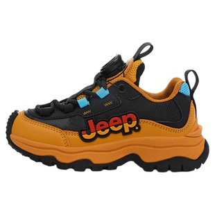 jeep儿童运动鞋男女童2026春季新款皮面防滑登山鞋软底跑步鞋男孩