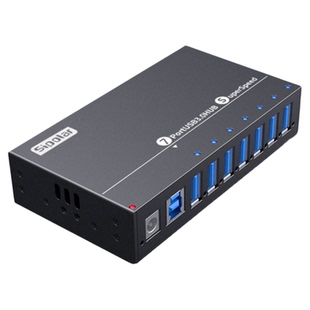 西普莱A-173工业级7口USB3.0高速扩展集线器手机U盘硬盘扩展HUB分线器带电源带定位耳