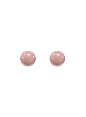 粉色馒头珍珠耳钉女2024新款爆款轻奢耳环高级感夏季轻奢甜美耳饰