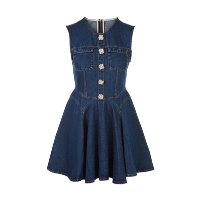 LIMEFLARE高端修身牛仔连衣裙女