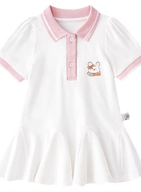 女童连衣裙POLO领学院风