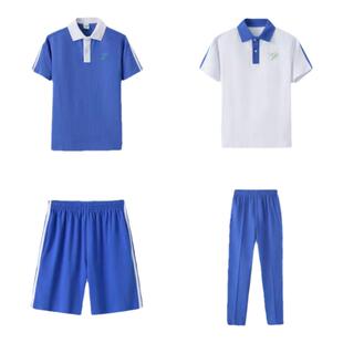 深圳市校服小学生男女统一夏季速干运动服套装特版索罗娜短袖长裤