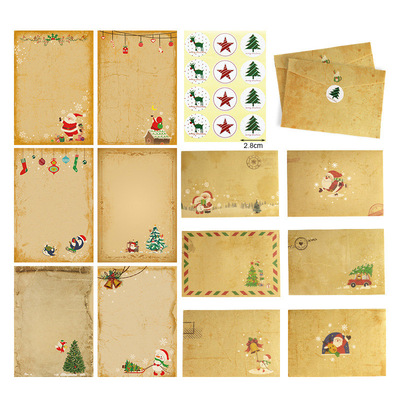 圣诞信封加信纸套装创意