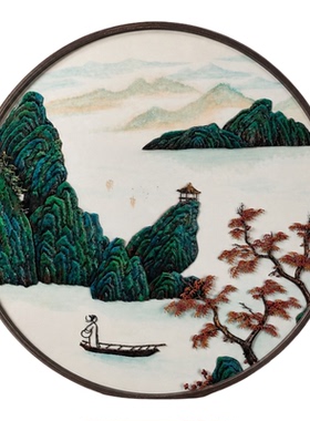 非遗手工青绿山水铁画家居挂画