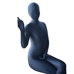 zentai服全新黑色超丝滑弹力紧身衣连体全包体操服舞台演出cos服