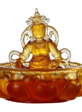古法真琉璃五路财神水供黄财神