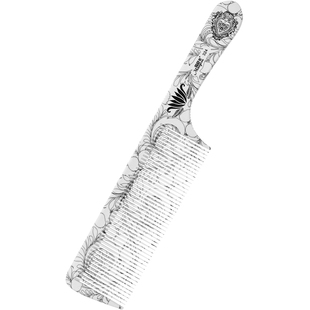 美发男士剪发梳专业发型师男发梳子剪发平头梳超薄加宽雕花纹男梳