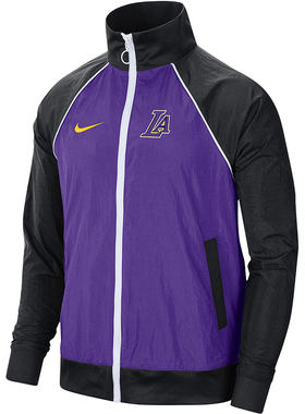 Nike/耐克正品洛杉矶湖人队 男子运动休闲夹克外套DD3673-504