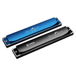 天鹅P7海豚口琴初学者入门小学生儿童24孔复音c调专用官方旗舰店