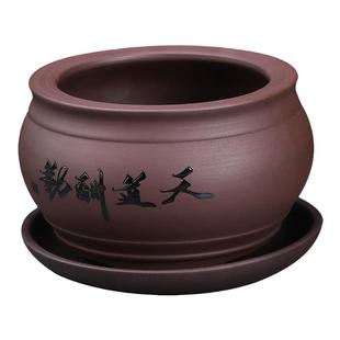 紫砂花盆室内清香胡椒木绿植老桩创意文竹盆栽透气盆景盆特价清仓