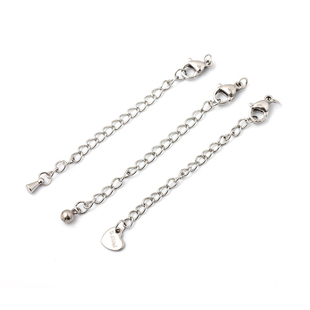 工厂不掉色精工不锈钢尾链304钛钢延长链手链项链加长链子DIY配件