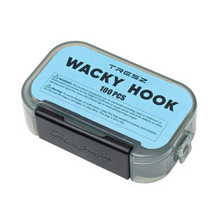 100枚倒钓钩Wacky钓组鱼钩小号倒吊鲈鱼盒装面条虫加强路亚泥鳅钩