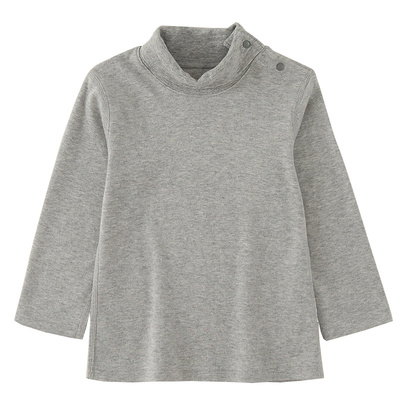 儿童纯色打底衫高领加厚长袖上衣