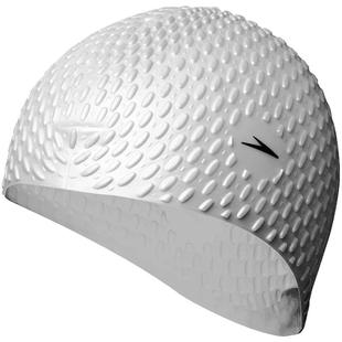 Speedo速比涛游泳帽泡泡硅胶男女长发加大专业防水护耳不勒头泳帽