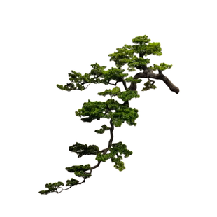 倒挂松树悬挂仿真迎客松大型吊挂松枝挂壁景观酒店吊顶玄关装饰