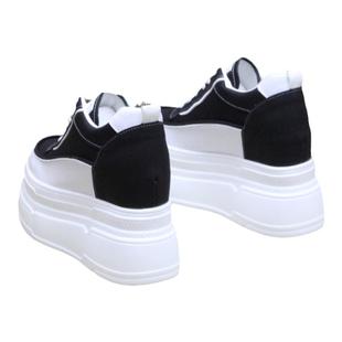 14公分内增高女鞋真皮秋季12cm小个子超高跟厚底百搭显瘦小白鞋女