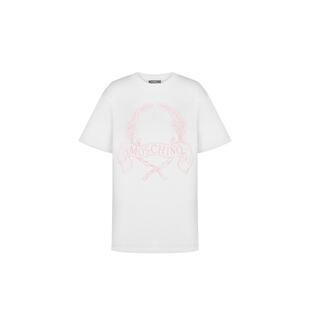 【惊喜特惠】Moschino/莫斯奇诺女士Laurel Crown棉质圆领短袖T恤