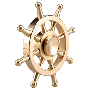 黄铜指尖陀螺纯铜三头六臂拆卸DIY手指陀螺金属成人儿童减压玩具