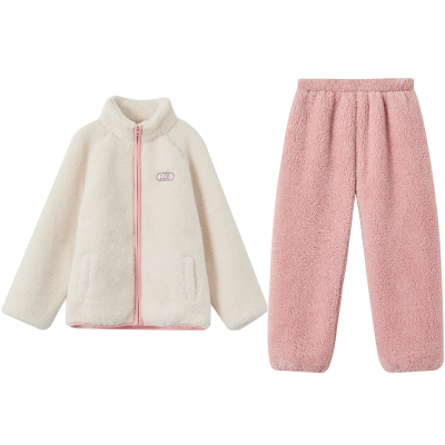 红豆居家儿童珊瑚绒睡衣可外穿