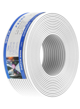 正泰电线国标BVVB纯铜线2/3芯1/2.5/6平方家用扁电源延长护套线缆