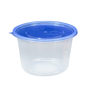 圆形一次性餐盒塑料外卖打包碗高档饭盒可微波加热汤碗带盖子加厚