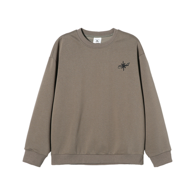 ALLIN 美式重磅刺绣卫衣男秋冬季潮牌情侣落肩袖宽松圆领套头外套