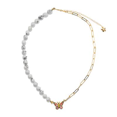 STUGAZI蝴蝶白松石项链