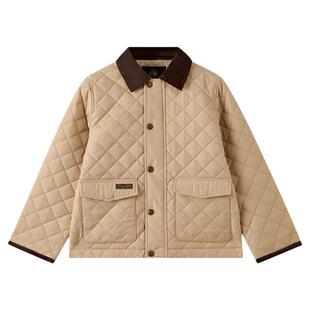 【三防】eland kids衣恋童装男女童青少年棉服26秋冬新品复古外套