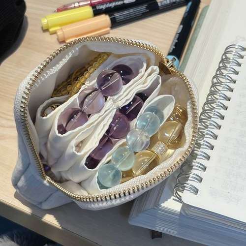 首饰手串收纳包便携大容量文玩包戒指吊坠手链首饰盒珠宝收纳袋女