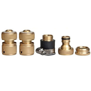 洗车水枪水管4分5分6分铜通水接头止水多功能水龙头标准修补接头